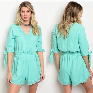 Mint green romper